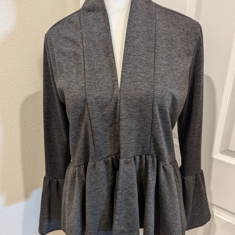 Gray Peplum Top